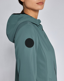  Petroleum Perforated Stretch Jersey Softshell