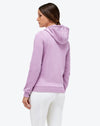 Pale Mauve Embroidered Logo Zip Hoodie