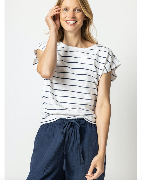 Striped Wedge Tee- 2 Color Options