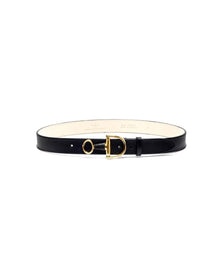  Navy Leather Bit Belt