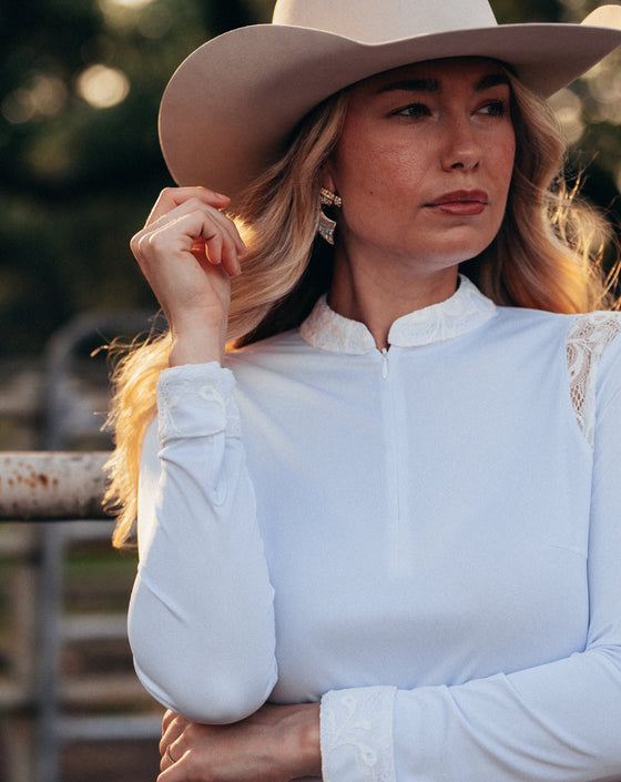 Ettie White Lace Long Sleeve- 2 Color Options