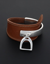 Saddle Leather Stirrup Cuff