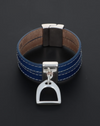 Leather Stirrup Double Wrap Cuff- 4 Colors