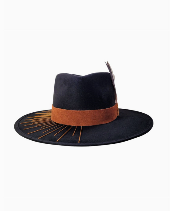 Abasi Diamond Crown Suede Fedora