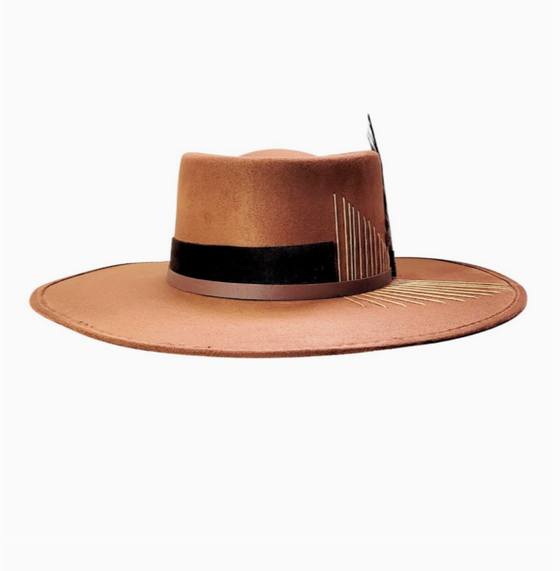 Anat Gambler Crown Tobacco Suede Hat