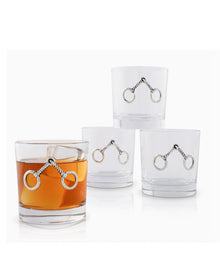  Equestrian Bit Bar Glasses- Set of 4