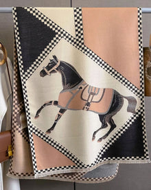  Vintage Horse Print Wrap - 2 Colors