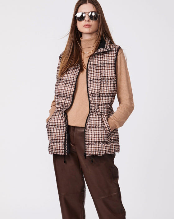 Houndstooth Down Vest