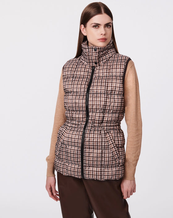 Houndstooth Down Vest