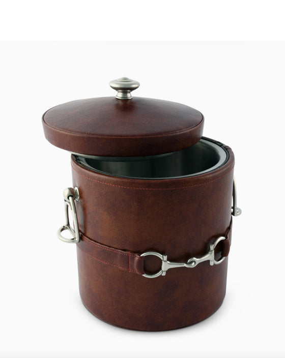 Leather Equestrian Bit Ice Bucket