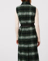 Long Plaid Wool Vest