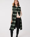 Long Plaid Wool Vest