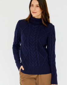  Classic Cable Knit Turtleneck